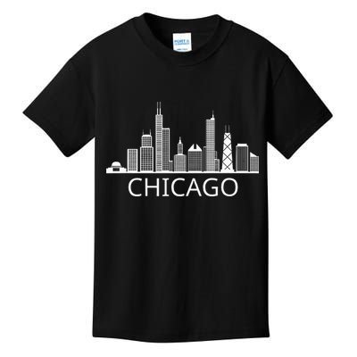 Chicago Skyline Throwback Design Classic Kids T-Shirt