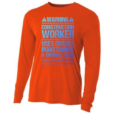 Construction Site Throws Tools Construction Worker Gift Cooling Performance Long Sleeve Crew