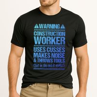 Construction Site Throws Tools Construction Worker Gift Cooling Performance Crew T-Shirt