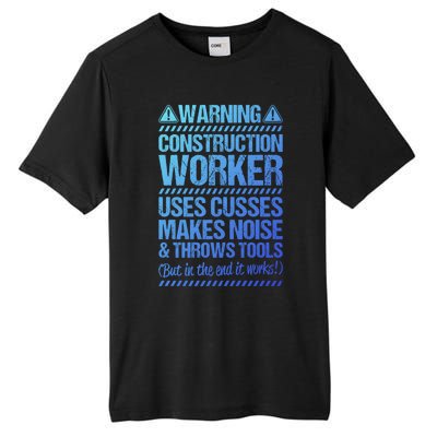 Construction Site Throws Tools Construction Worker Gift Tall Fusion ChromaSoft Performance T-Shirt