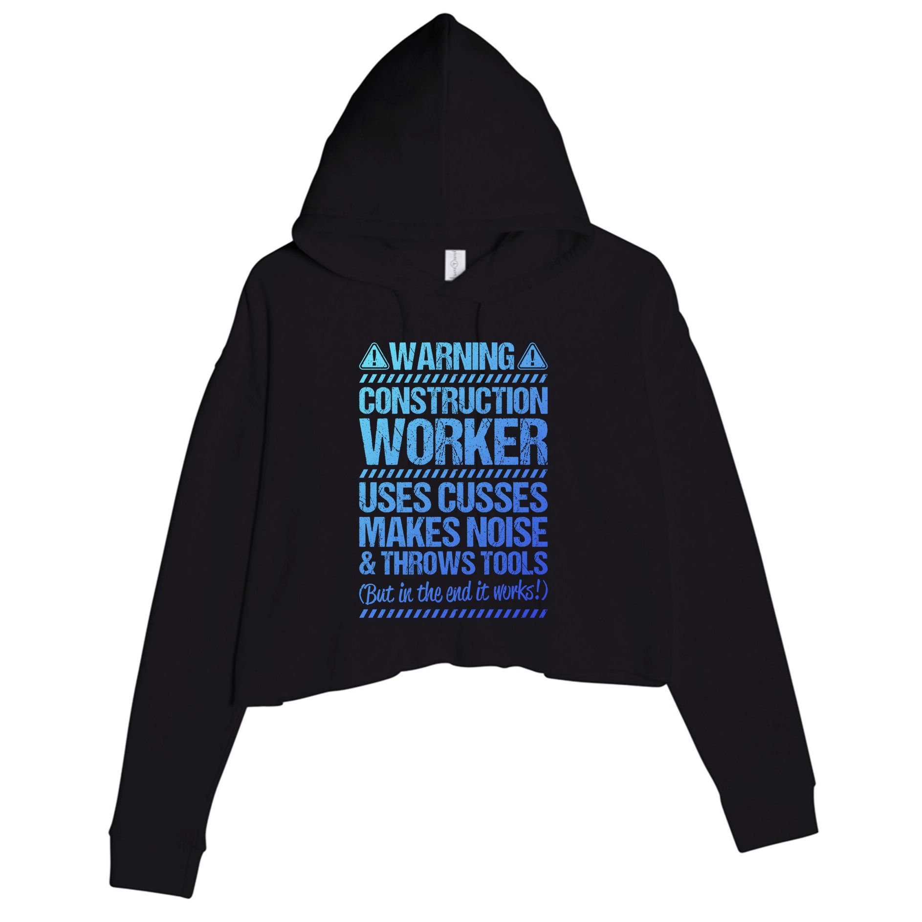 Construction Site Throws Tools Construction Worker Gift Crop Fleece Hoodie