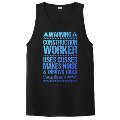 Construction Site Throws Tools Construction Worker Gift PosiCharge Competitor Tank