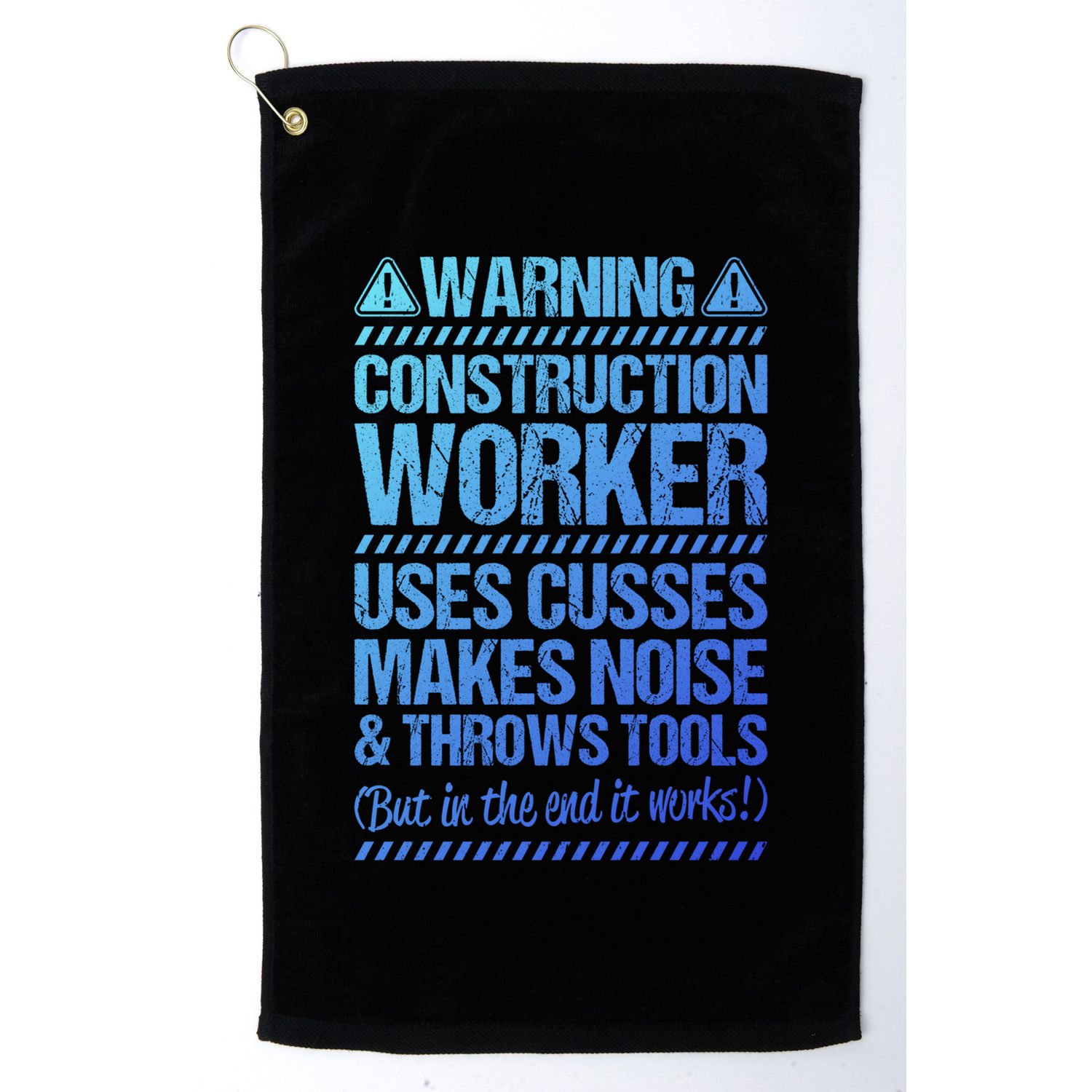 Construction Site Throws Tools Construction Worker Gift Golf Towel