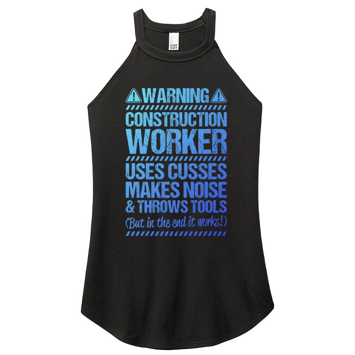 Construction Site Throws Tools Construction Worker Gift Women's Perfect Tri Rocker Tank