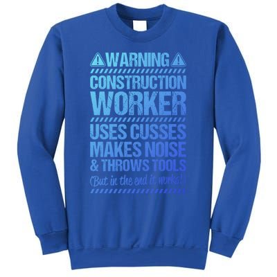 Construction Site Throws Tools Construction Worker Gift Sweatshirt