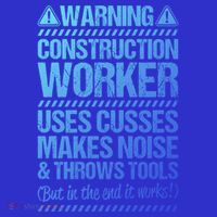 Construction Site Throws Tools Construction Worker Gift Bag