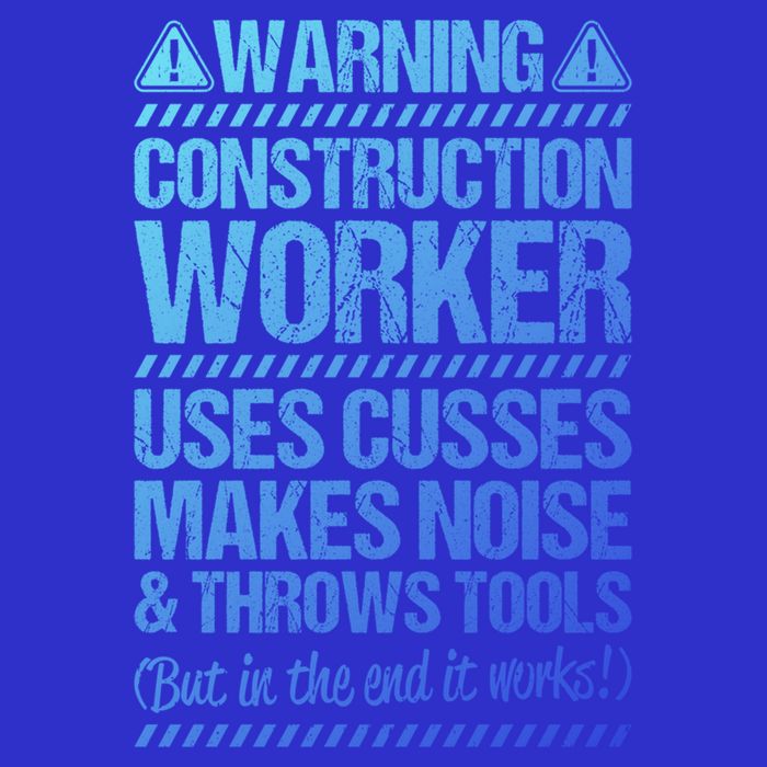 Construction Site Throws Tools Construction Worker Gift Poster