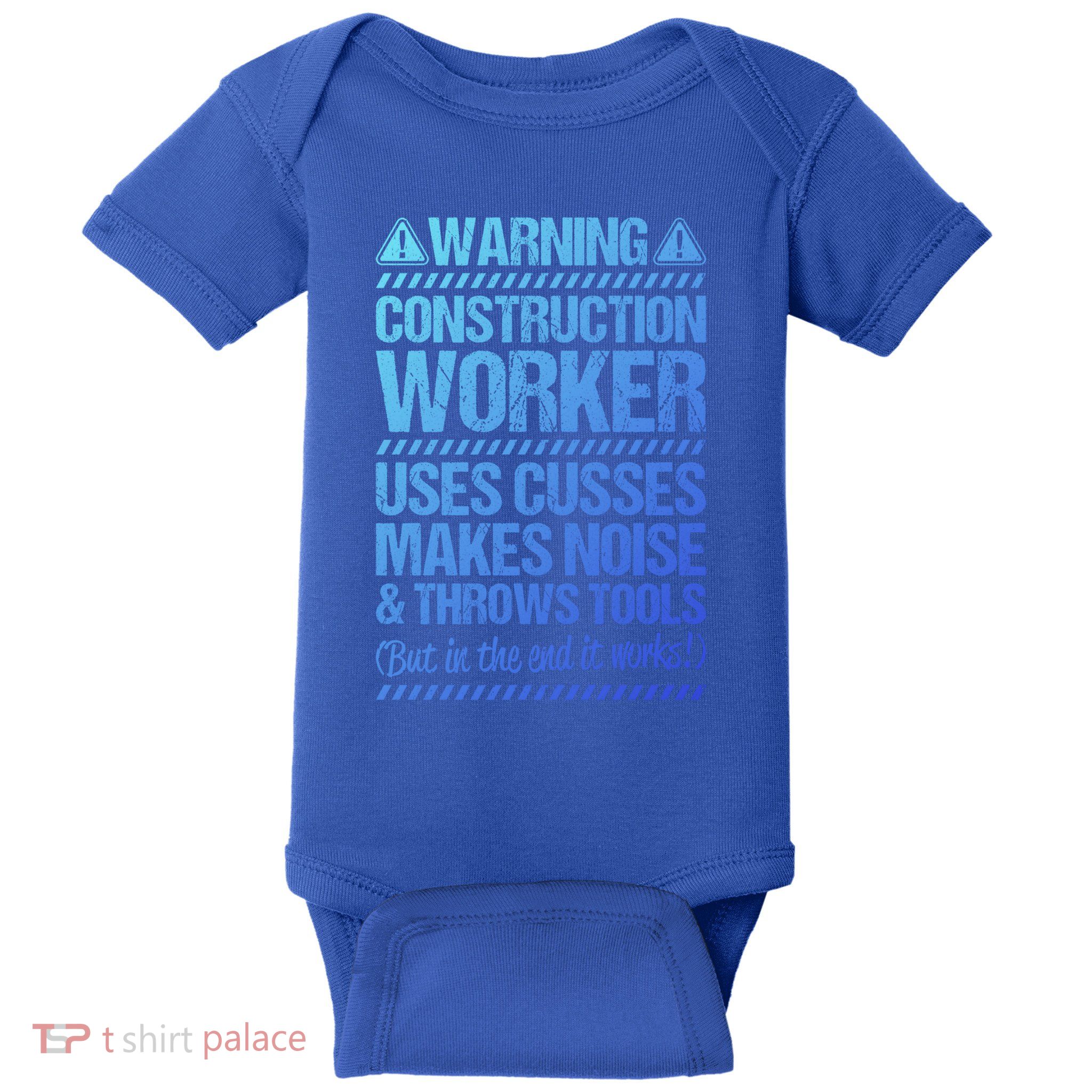 Construction Site Throws Tools Construction Worker Gift Baby Bodysuit