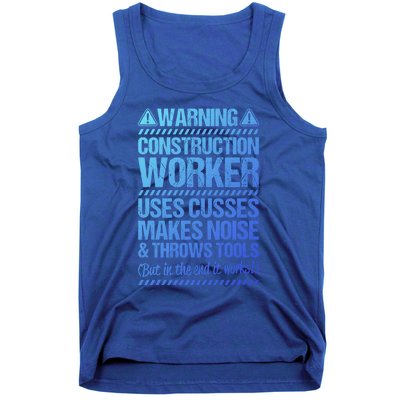 Construction Site Throws Tools Construction Worker Gift Tank Top