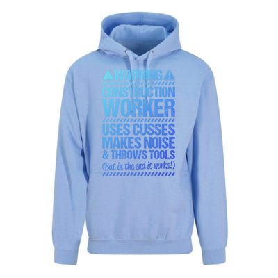 Construction Site Throws Tools Construction Worker Gift Unisex Surf Hoodie