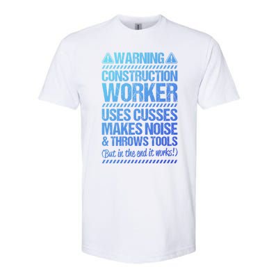 Construction Site Throws Tools Construction Worker Gift Softstyle CVC T-Shirt