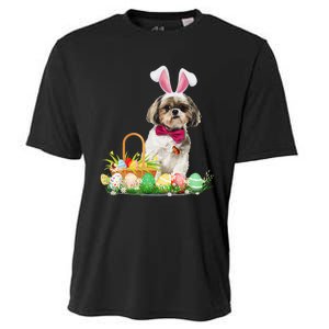 Cute Shih Tzu Easter Day Bunny Eggs Easter Costume Cooling Performance Crew T-Shirt