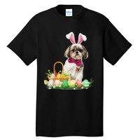 Cute Shih Tzu Easter Day Bunny Eggs Easter Costume Tall T-Shirt