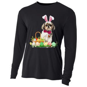 Cute Shih Tzu Easter Day Bunny Eggs Easter Costume Cooling Performance Long Sleeve Crew