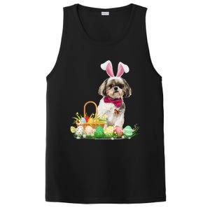 Cute Shih Tzu Easter Day Bunny Eggs Easter Costume PosiCharge Competitor Tank