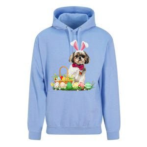 Cute Shih Tzu Easter Day Bunny Eggs Easter Costume Unisex Surf Hoodie