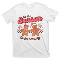 Christmas School Teacher Retro Librarian Groovy Xmas Books T-Shirt