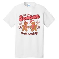 Christmas School Teacher Retro Librarian Groovy Xmas Books Tall T-Shirt