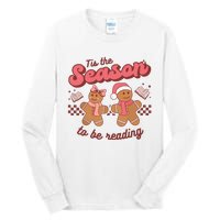 Christmas School Teacher Retro Librarian Groovy Xmas Books Tall Long Sleeve T-Shirt