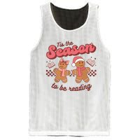 Christmas School Teacher Retro Librarian Groovy Xmas Books Mesh Reversible Basketball Jersey Tank