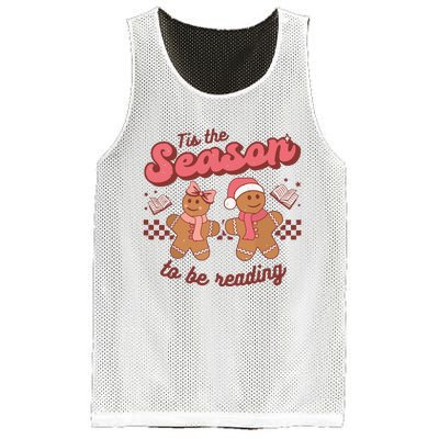 Christmas School Teacher Retro Librarian Groovy Xmas Books Mesh Reversible Basketball Jersey Tank