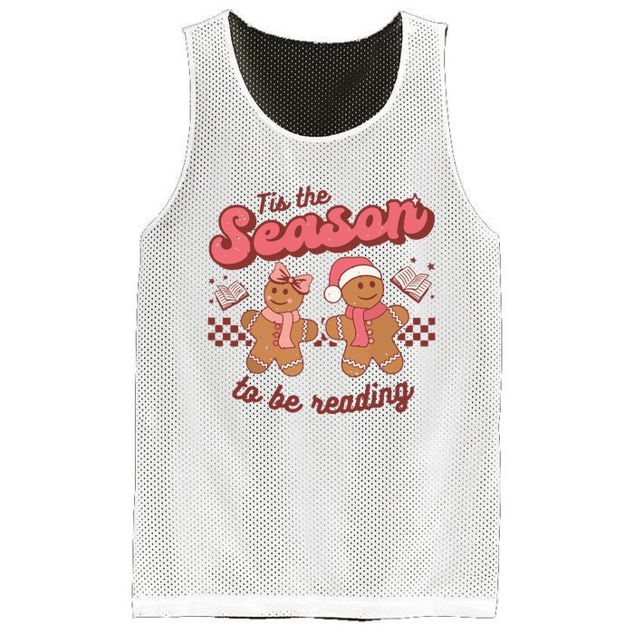 Christmas School Teacher Retro Librarian Groovy Xmas Books Mesh Reversible Basketball Jersey Tank