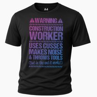 Construction Site Throws Tools Construction Worker Gift Cooling Performance Crew T-Shirt