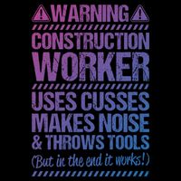 Construction Site Throws Tools Construction Worker Gift Cooling Performance Crew T-Shirt