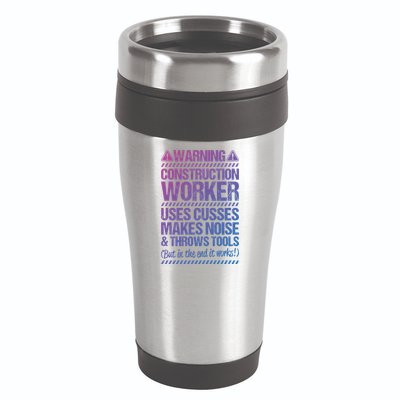 Construction Site Throws Tools Construction Worker Gift 16oz Travel Tumbler