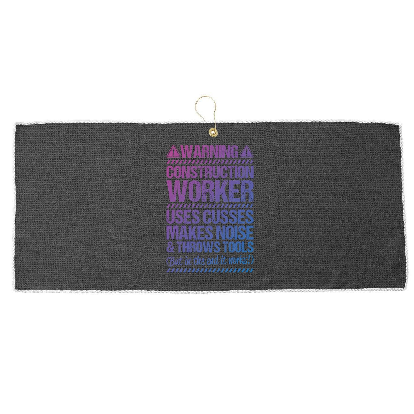 Construction Site Throws Tools Construction Worker Gift Large Microfiber Waffle Golf Towel