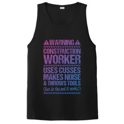 Construction Site Throws Tools Construction Worker Gift PosiCharge Competitor Tank