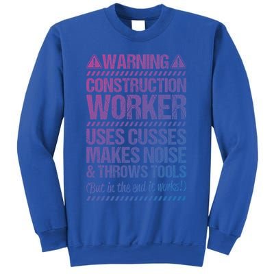Construction Site Throws Tools Construction Worker Gift Sweatshirt