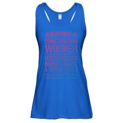 Construction Site Throws Tools Construction Worker Gift Ladies Essential Flowy Tank