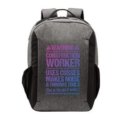 Construction Site Throws Tools Construction Worker Gift Vector Backpack