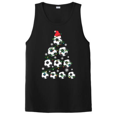 Christmas Soccer Tree Holiday Gift Sport Lover Soccer Player PosiCharge Competitor Tank