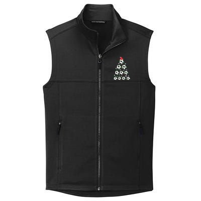 Christmas Soccer Tree Holiday Gift Sport Lover Soccer Player Collective Smooth Fleece Vest