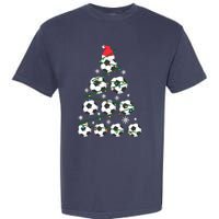 Christmas Soccer Tree Holiday Gift Sport Lover Soccer Player Garment-Dyed Heavyweight T-Shirt