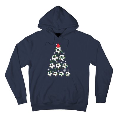 Christmas Soccer Tree Holiday Gift Sport Lover Soccer Player Hoodie