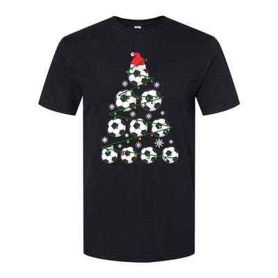 Christmas Soccer Tree Holiday Gift Sport Lover Soccer Player Softstyle CVC T-Shirt