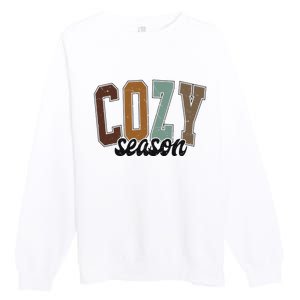 Cozy Season Thanksgiving Halloween Gift Idea Premium Crewneck Sweatshirt