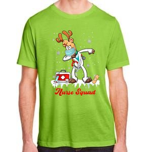 Christmas Scrub Tops Dabbing Reindeer Nurse Squad Funny Gift Adult ChromaSoft Performance T-Shirt