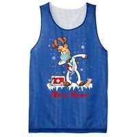 Christmas Scrub Tops Dabbing Reindeer Nurse Squad Funny Gift Mesh Reversible Basketball Jersey Tank