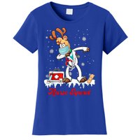 Christmas Scrub Tops Dabbing Reindeer Nurse Squad Funny Gift Women's T-Shirt