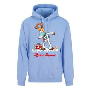 Christmas Scrub Tops Dabbing Reindeer Nurse Squad Funny Gift Unisex Surf Hoodie