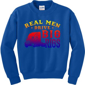 Cool Semi Truck Driver Rig Design Gift For Truckers Gift Kids Sweatshirt