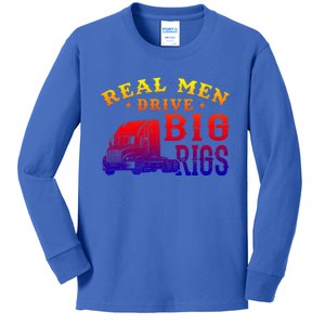 Cool Semi Truck Driver Rig Design Gift For Truckers Gift Kids Long Sleeve Shirt