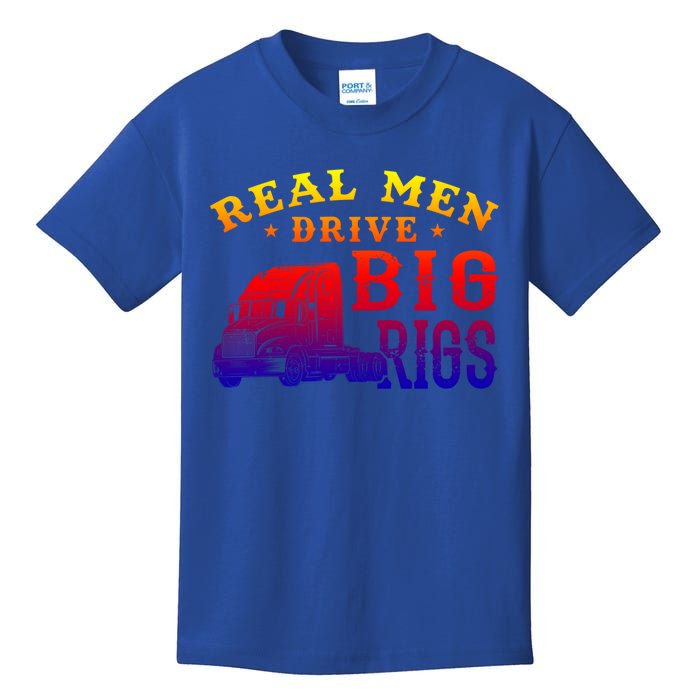 Cool Semi Truck Driver Rig Design Gift For Truckers Gift Kids T-Shirt