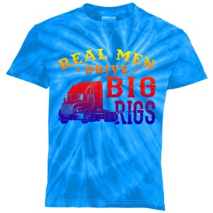 Cool Semi Truck Driver Rig Design Gift For Truckers Gift Kids Tie-Dye T-Shirt