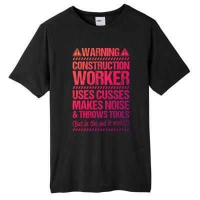 Construction Site Throws Tools Construction Worker Gift Tall Fusion ChromaSoft Performance T-Shirt