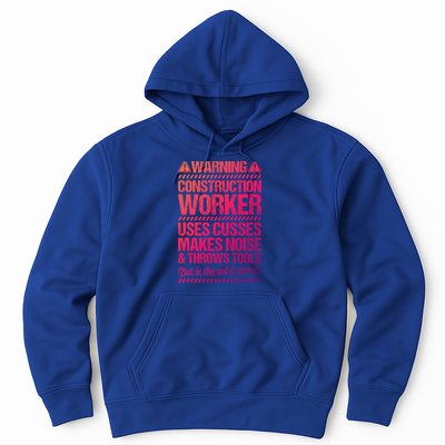 Construction Site Throws Tools Construction Worker Gift Hoodie